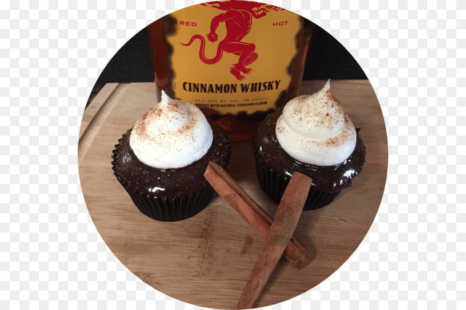 Cinnamon Cake Baked With Fireball Whiskey Topped With Fireball Cinnamon Whiskey 1 L, Cream, Cupcake, Dessert, Food Png