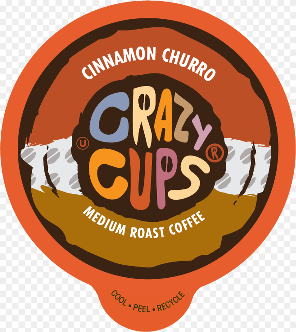 Cinnamon Churro Flavored Coffee By Crazy Cups Illustration, Logo, Sticker, Advertisement Free Png