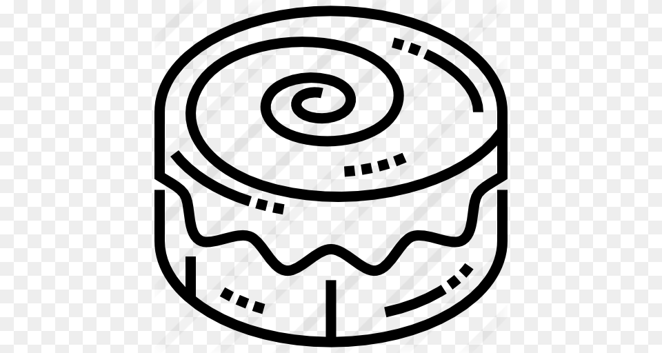 Cinnamon Roll, Gray Free Png