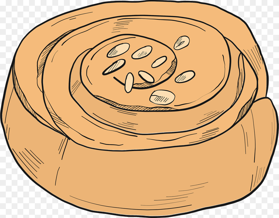 Cinnamon Roll Clipart, Bag, Bread, Food, Face Png Image