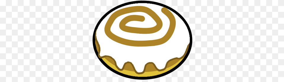 Cinnamon Roll Cute Clipart Clipart, Cream, Dessert, Food, Icing Png Image