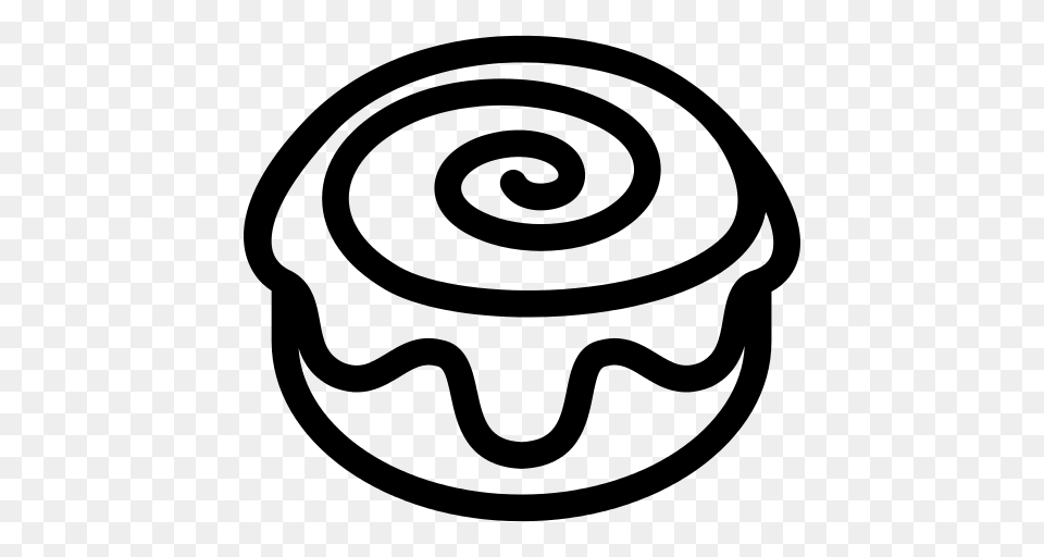 Cinnamon Roll Icon, Gray Free Transparent Png