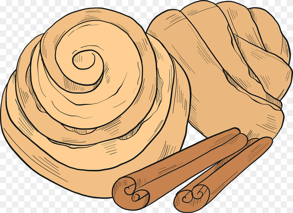 Cinnamon Rolls Clipart, Bread, Food Free Png