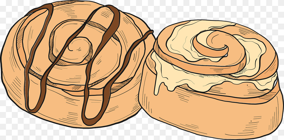 Cinnamon Rolls Clipart, Bread, Food, Bun, Dessert Png