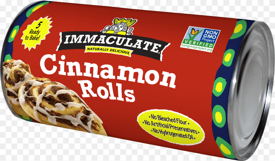 Cinnamon Rolls In Tin, Aluminium, Food, Cream, Dessert Free Transparent Png