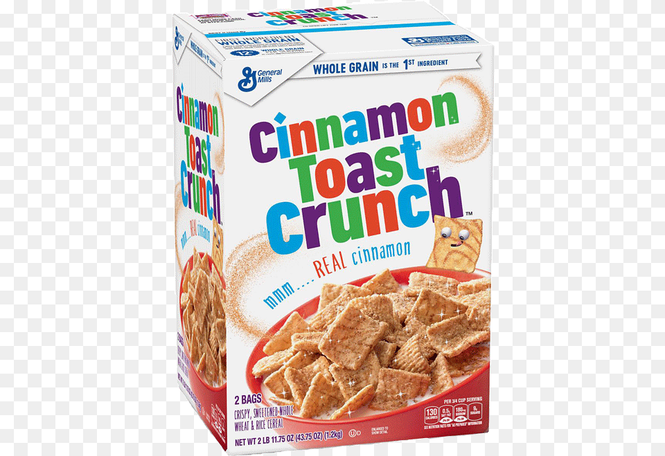 Cinnamon Toast Crunch Cereal Ct Cereal Box Cinnamon Toast Crunch, Bread, Cracker, Food, Snack Free Png