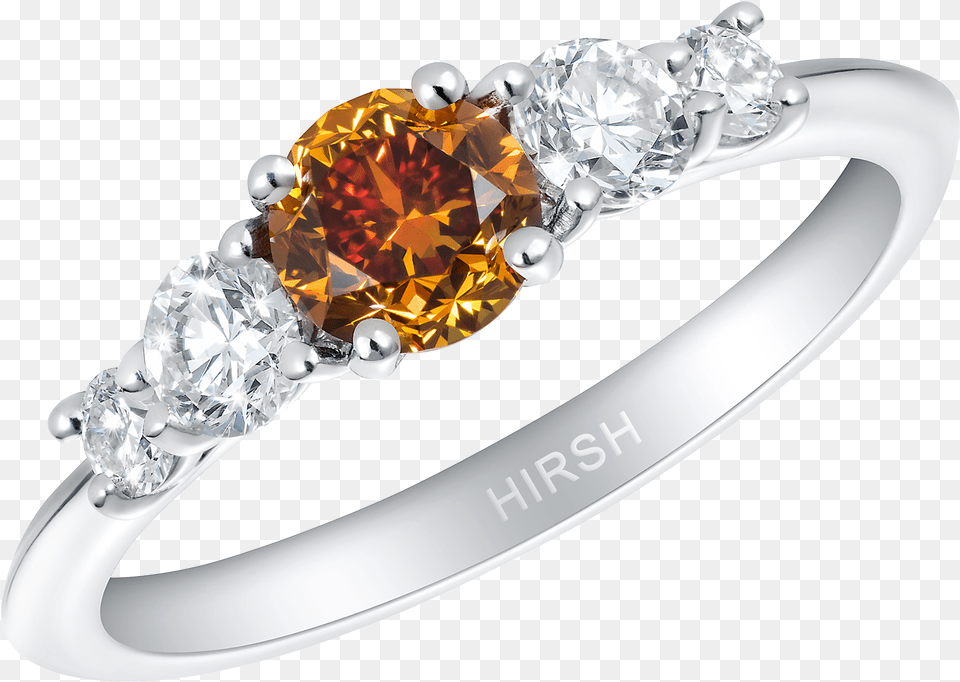 Cinq Orange Diamond And Ring Ring, Accessories, Gemstone, Jewelry, Silver Png