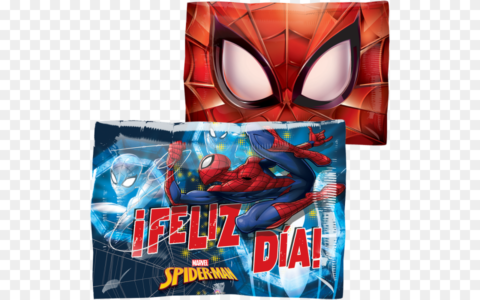 Cintas De Disponible En Globos Spiderman Metalico, Book, Comics, Publication, Advertisement Free Png Download