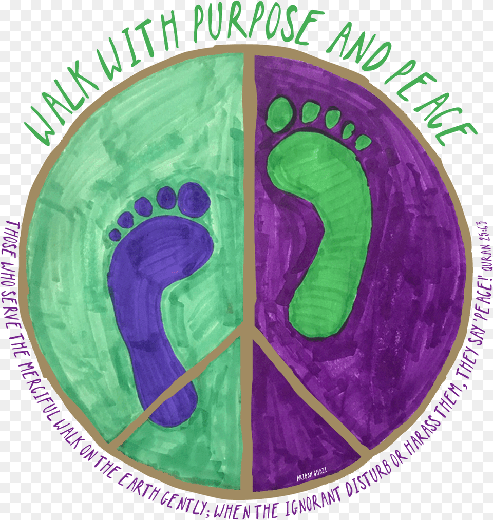 Circle, Footprint, Purple Free Png Download