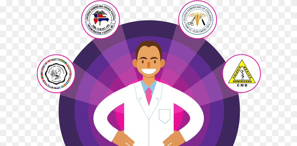 Circle, Lab Coat, Clothing, Coat, Purple Png Image