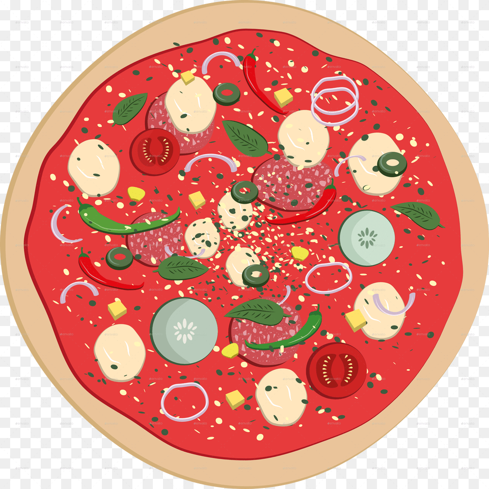Circle, Food, Pizza, Pattern Png Image