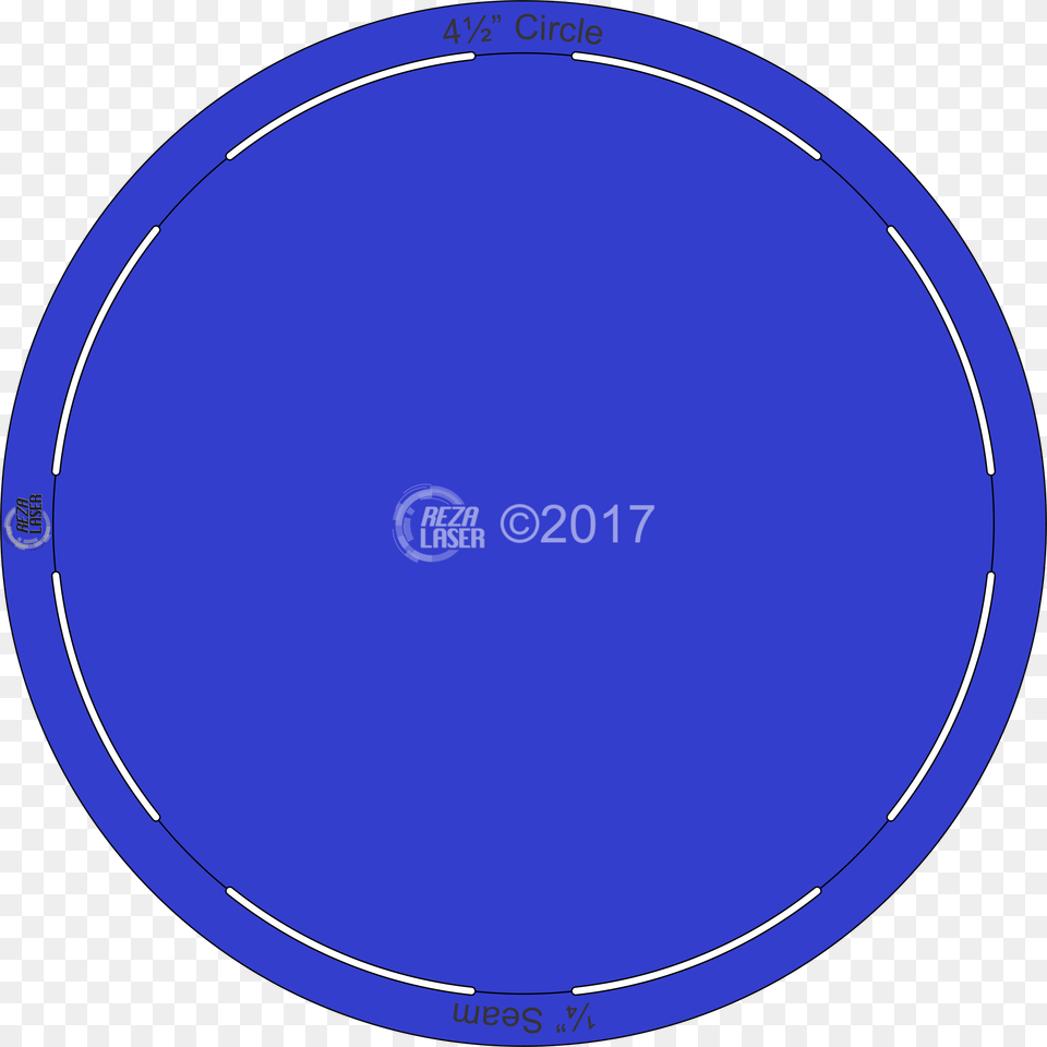 Circle 4 Inch Acrylic Template Keyhole With Seam, Oval Png