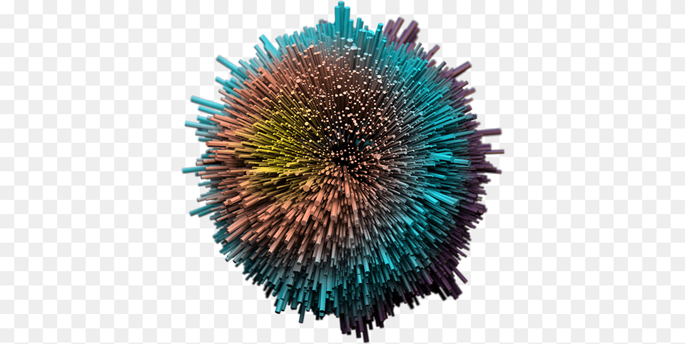 Circle Abstract Sea Urchin, Fireworks, Sphere Free Png Download