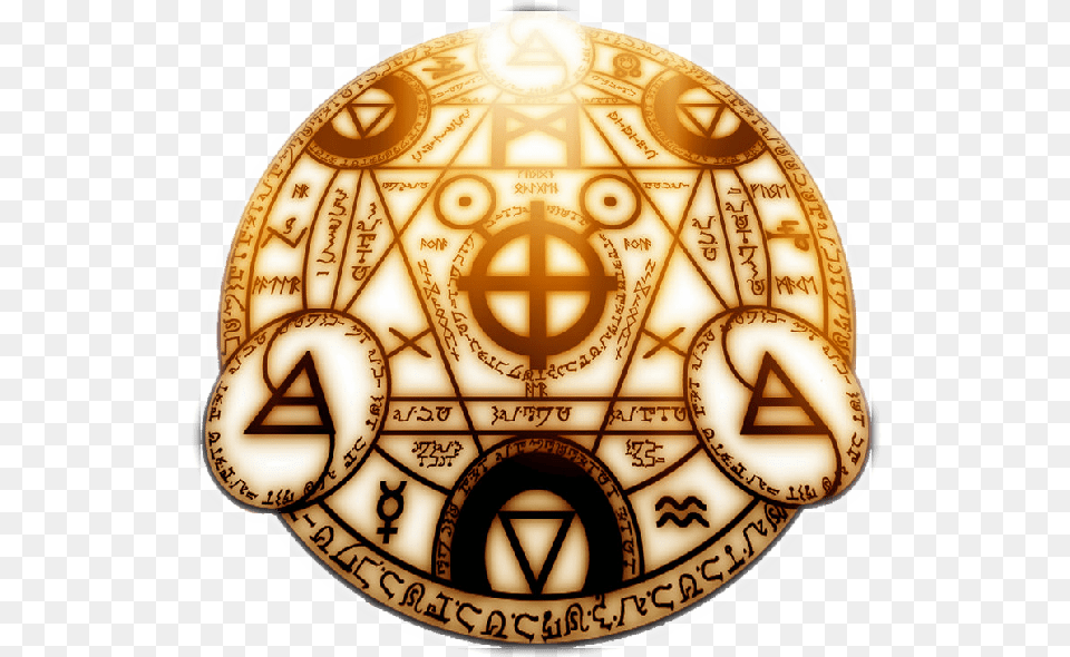 Circle Alchemy Anime Magic Fullmetalalchemist Gold Alchemy, Badge, Logo, Symbol Free Transparent Png