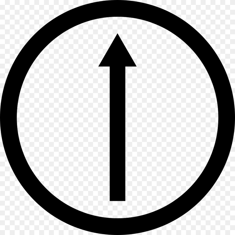 Circle Arrow Up Peace Sign Clipart Black And White, Symbol, Weapon, Road Sign Png Image