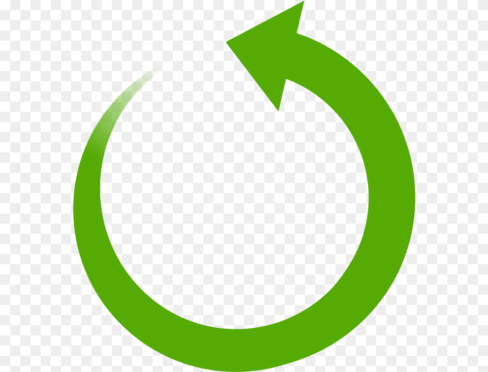 Circle Arrows Clip Art Green Circle Arrow Transparent, Symbol, Recycling Symbol, Astronomy, Moon Png Image