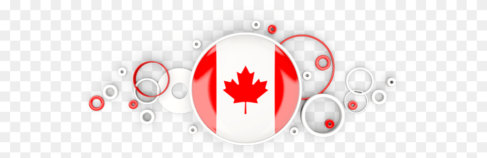 Circle Background Illustration Of Flag Canada Background Canada Flag, Leaf, Plant, Logo Free Transparent Png