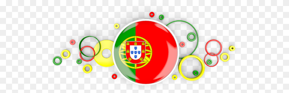 Circle Background Illustration Of Flag Portugal Portugal Flag, Logo, Art, Graphics, Disk Free Png Download