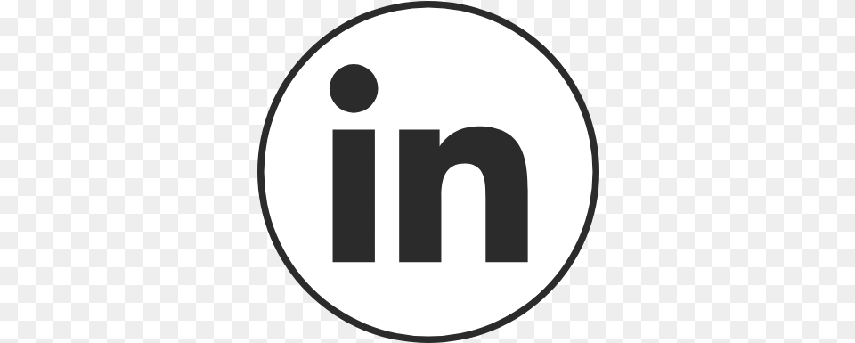 Circle Black Linkedin Graphic Logo Linkedin En Blanc, Disk, Sign, Symbol Free Png Download