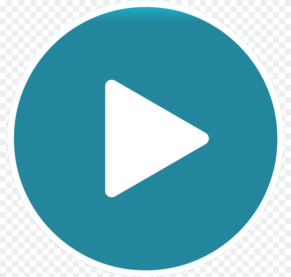Circle Blue Youtube Logo, Triangle, Sign, Symbol, Disk Png Image