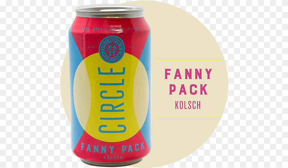 Circle Brewing Co Fanny Pack Kolsch Caffeinated Drink, Can, Tin, Alcohol, Beer Free Png Download