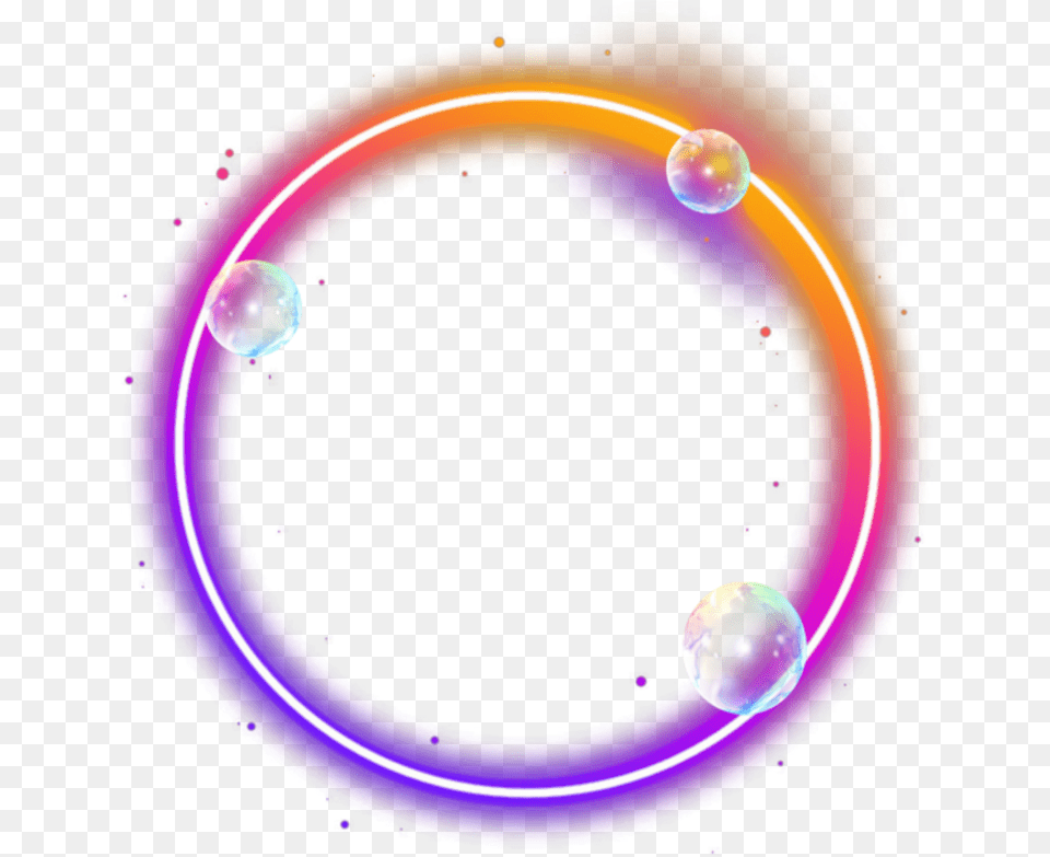 Circle Bubbles Bubble Rainbow Neon Circle Light Effect, Purple, Sphere, Accessories Png Image