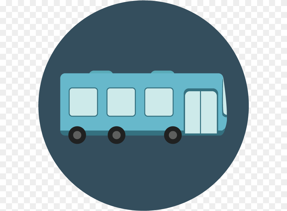 Circle Bus Icon, Transportation, Van, Vehicle, Disk Free Png Download