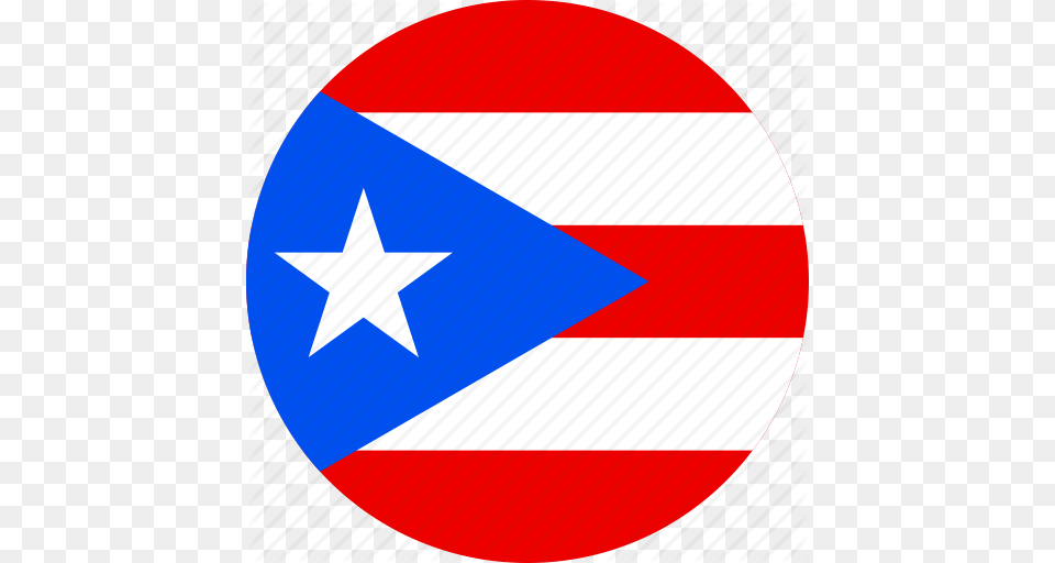 Circle Circular Country Flag Flag Of Puerto Flag Of Puerto, Star Symbol, Symbol, Logo Png