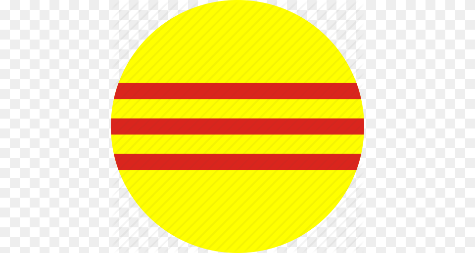 Circle Circular Country Flag Flag Of South Vietnam Flags, Sphere Free Png