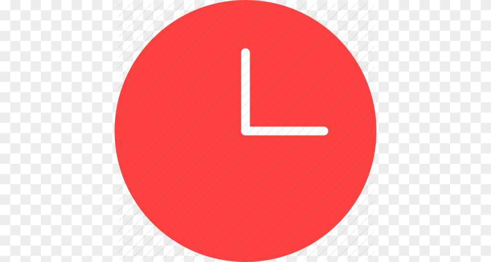 Circle Clock Red Time Timing Watch Icon, Ping Pong, Ping Pong Paddle, Racket, Sport Free Png Download