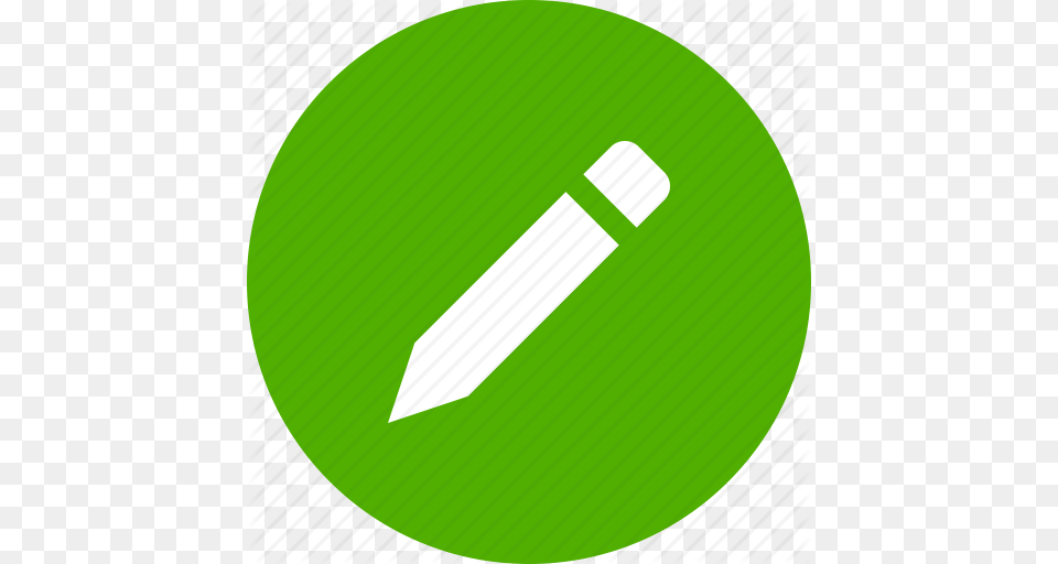 Circle Compose Draw Edit Green Pencil Write Icon, Disk, Weapon Png