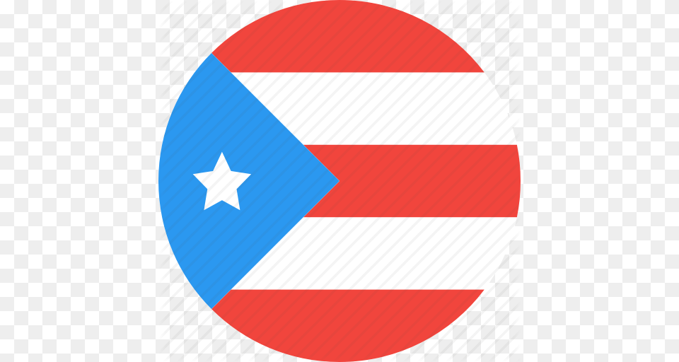 Circle Country Flag Nation Puerto Rico Icon, Logo, Symbol, Disk Png