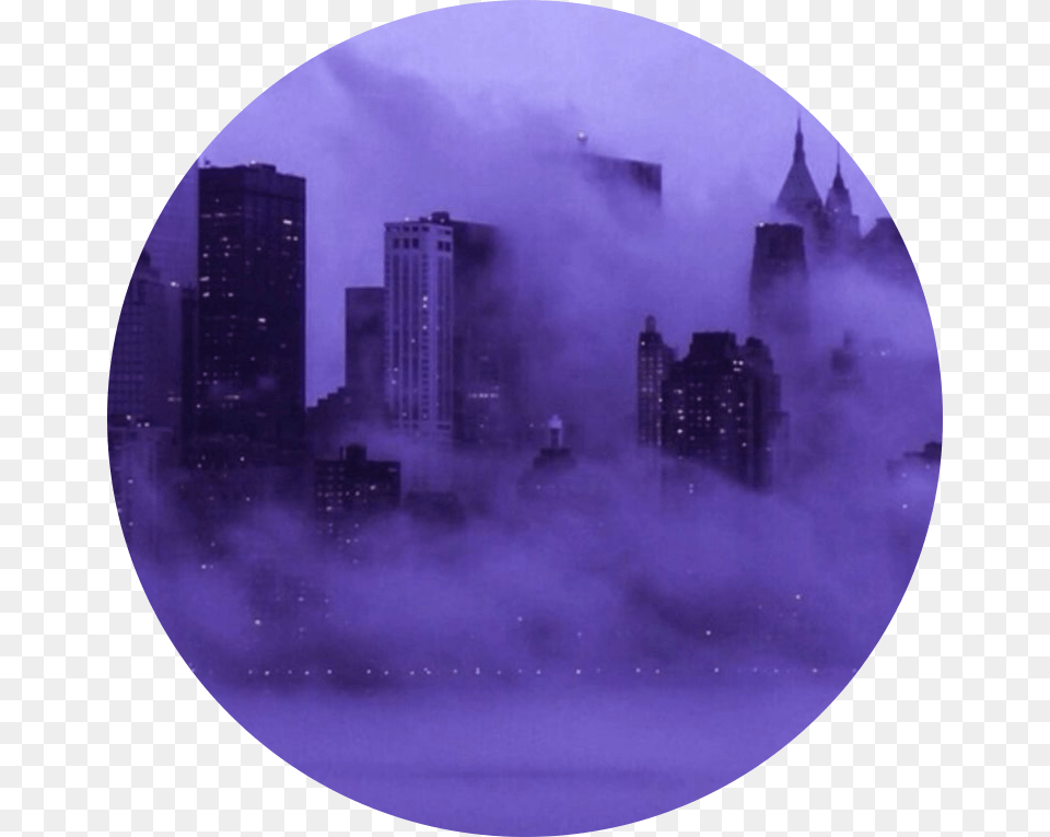 Circle Crop Edit Circleedit Freetoedit Purple Aesthetic Circle, Weather, City, Nature, Outdoors Free Png