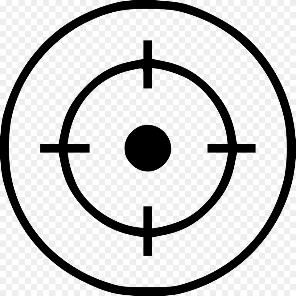 Circle Cross Gun Hunting Sight Sniper Target Icon Shooting, Weapon, Ammunition, Grenade Free Png Download