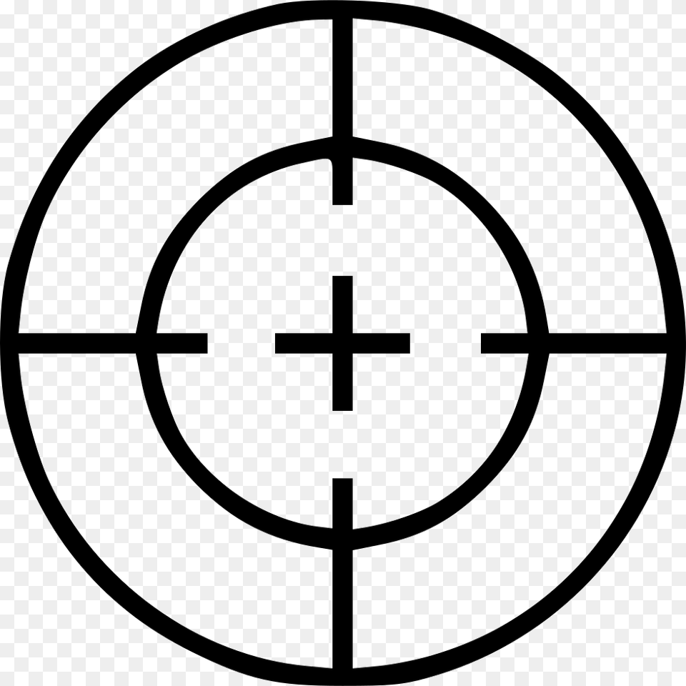 Circle Cross Gun Hunting Sight Sniper Target Sniper Target, Symbol Free Png