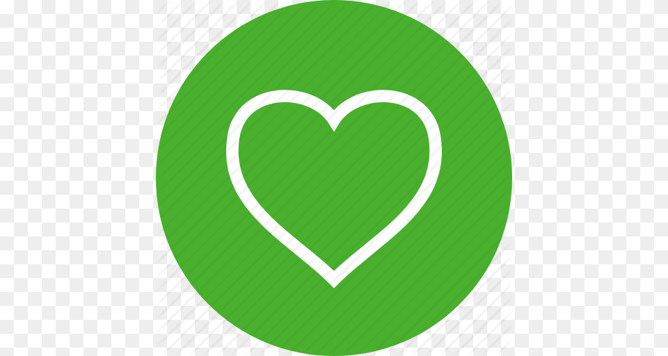 Circle Dating Favorite Green Heart Like Love Icon, Disk Png