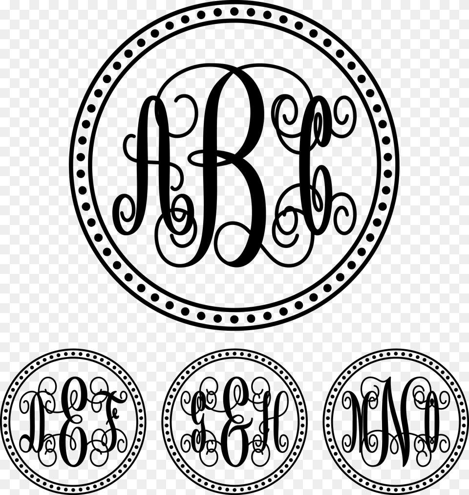 Circle Design For Monogram, Text, Oval Png Image