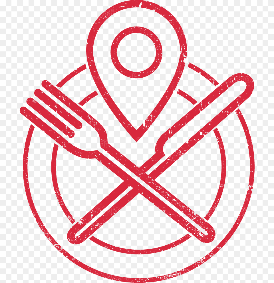 Circle Compass Rose, Cutlery, Fork, Dynamite, Weapon Free Png Download