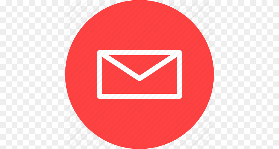 Circle Email Letter Mail Message Messages Red Icon, Envelope, Disk, Airmail Free Transparent Png
