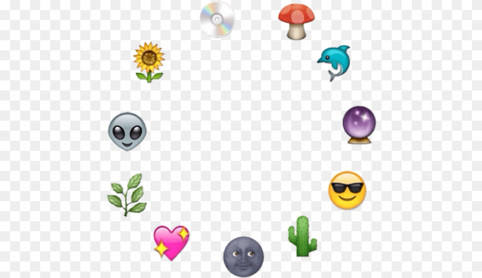 Circle Emojis Aesthetic Transparent Border Emoji Aesthetic Tumblr, Animal, Bird, Flower, Plant Png Image