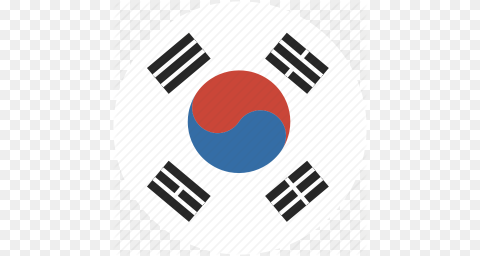 Circle Flag Korea South Icon, Logo Free Transparent Png