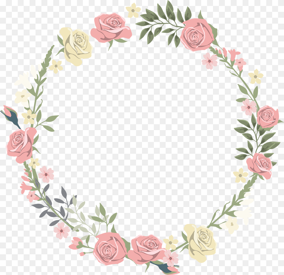 Circle Flower Border, Art, Floral Design, Graphics, Pattern Png
