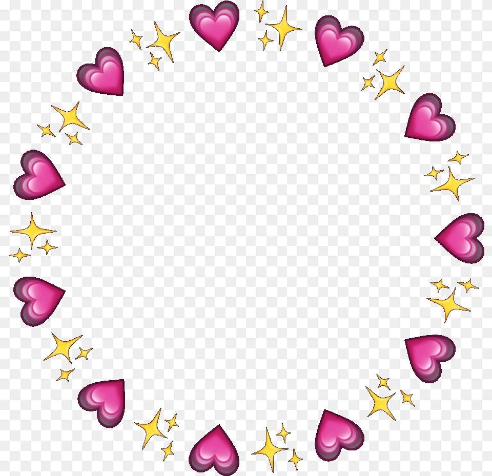 Circle Frame Circleframe Hearts Sparkles Emojis Icon Transparent Heart Emoji Circle, Lighting Free Png Download