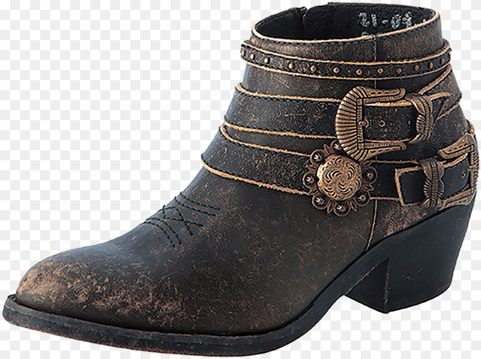 Circle G Distressed Multi Strap Shortie Work Boots, Clothing, Footwear, Shoe, Boot Png