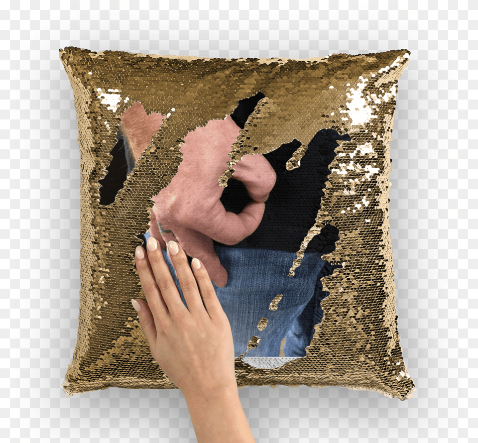 Circle Game Pillow Sequin Cushion Cover Nicholas Cage Body Pillow, Home Decor, Body Part, Finger, Hand Free Png