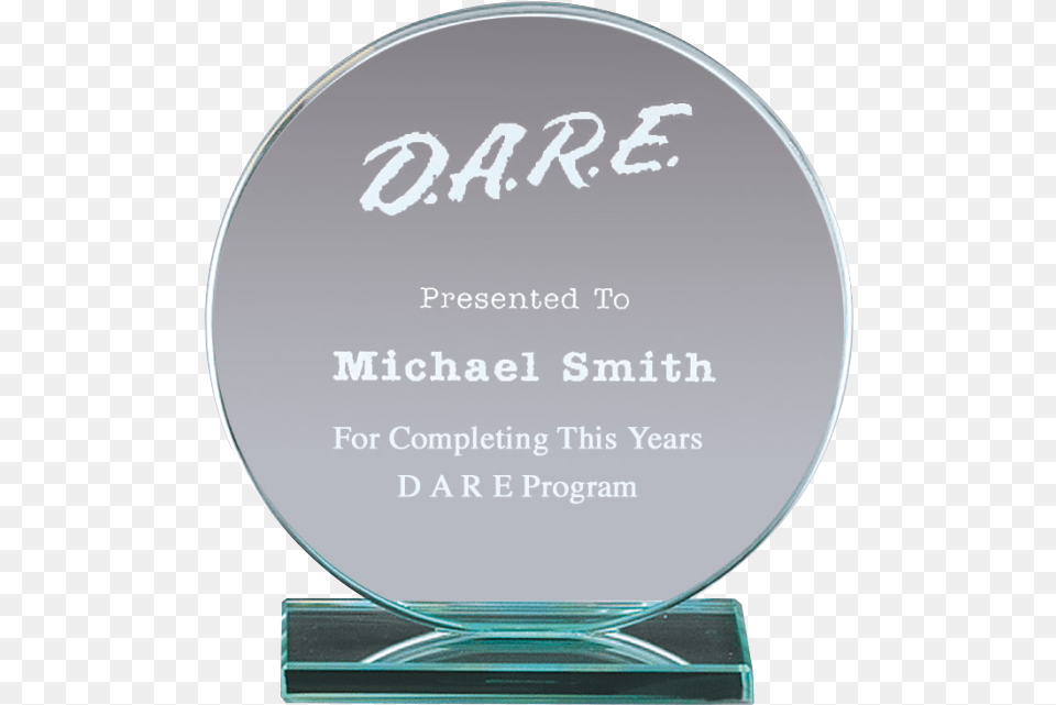 Circle Glass Award Custom Premium Jade Glass Circle Award Mounted On Glass, Trophy, Disk, Cosmetics Png