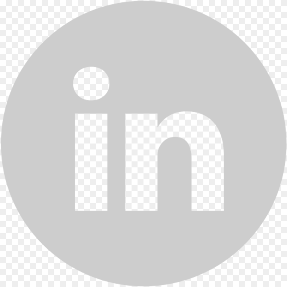 Circle Gray Linkedin Icon White Linkedin Logo, Disk, Stencil Png