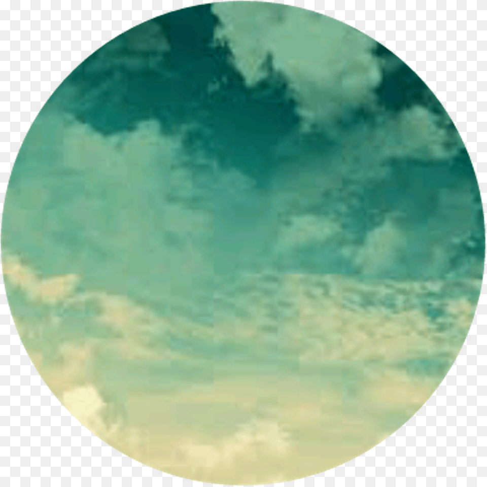 Circle Green Grunge Ombre Clouds Cloud Aesthetic Greenc Green Circle Aesthetic Transparent, Sky, Photography, Nature, Outdoors Free Png