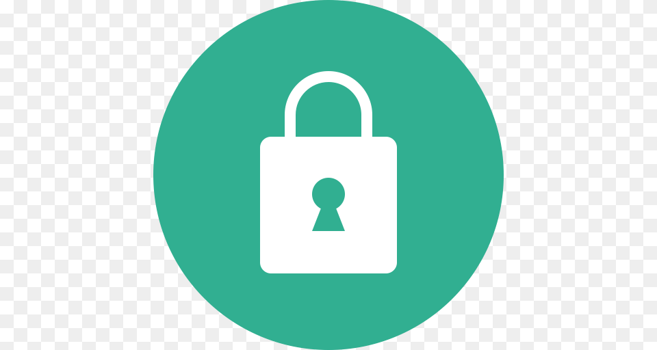 Circle Green Lock Privacy Safe Secure Security Icon, Person Png