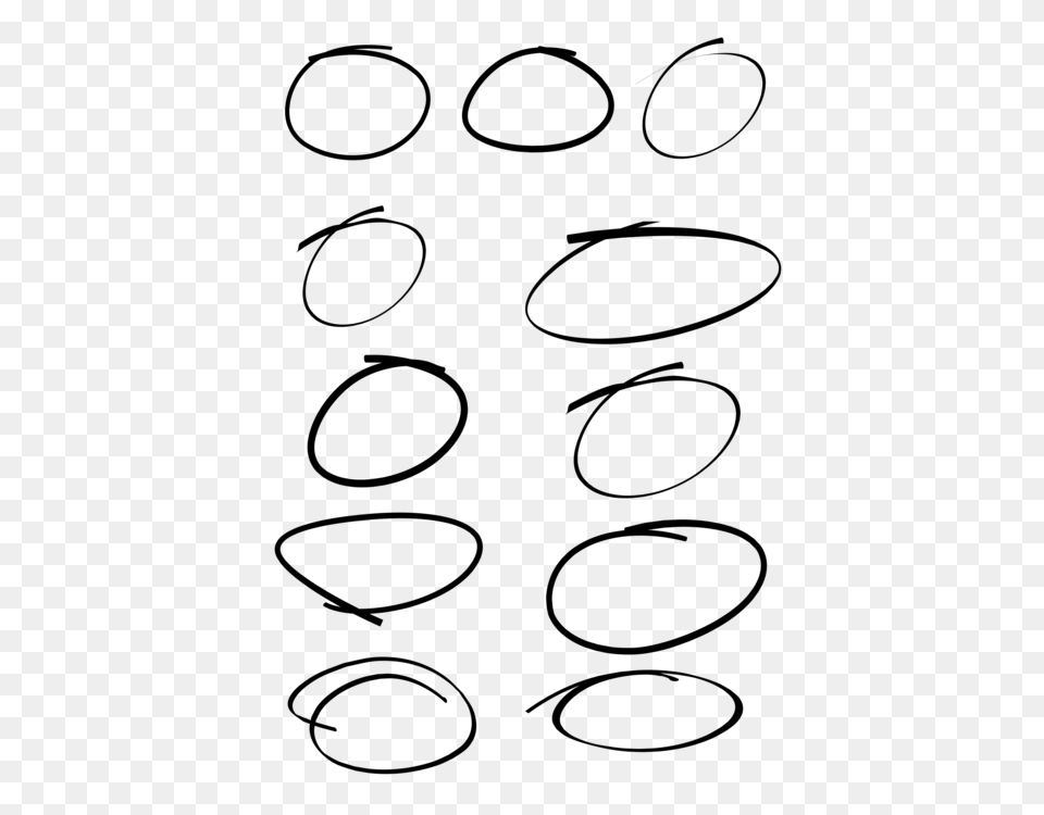 Circle Handwriting Oval Symbol Point, Gray Png